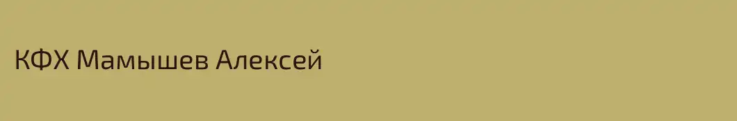 КФХ Мамышев Алексей